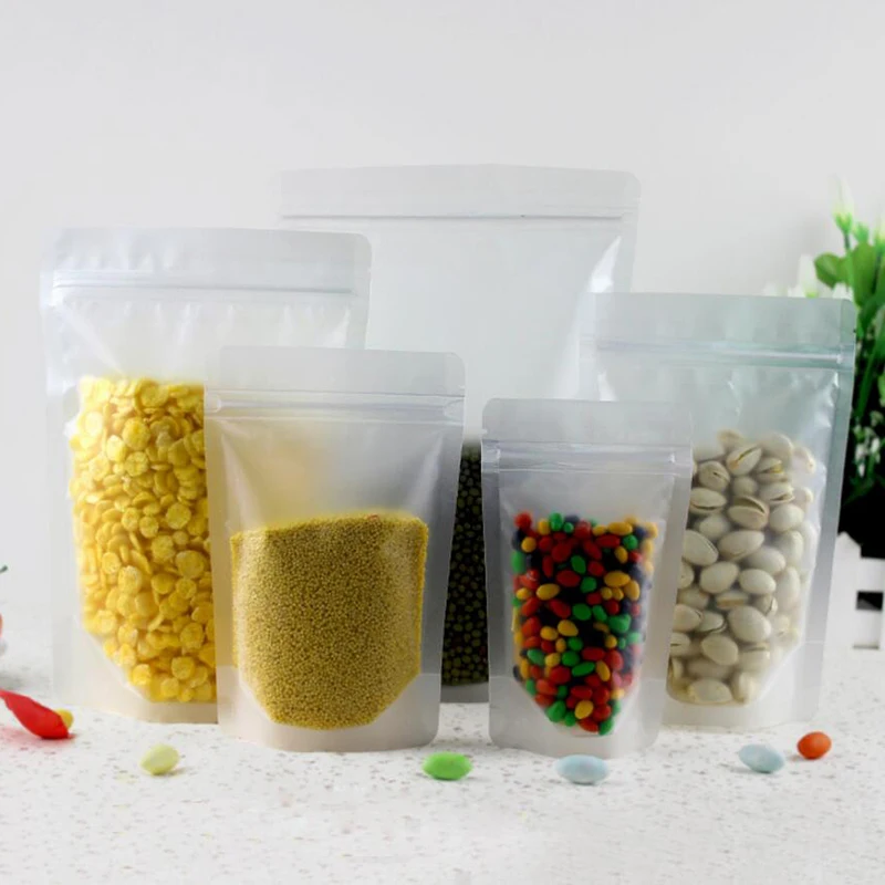 100 шт. влагостойкие пакеты для пищевых продуктов матовые стоячий мешочек