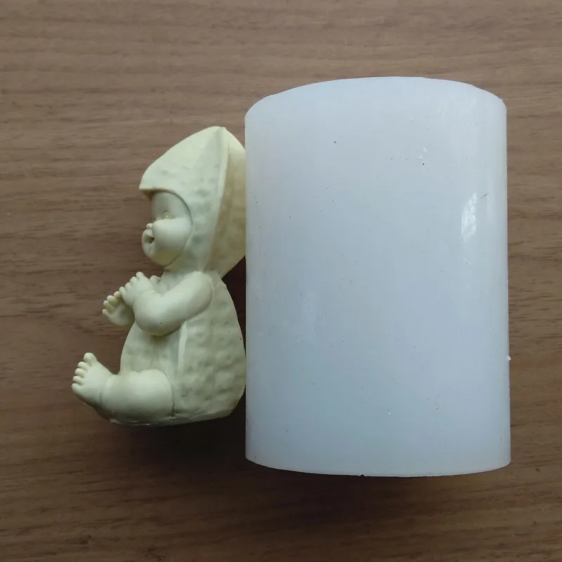 Новое поступление дизайн 3D Детские Силиконовые формы Детский одет шоколадная