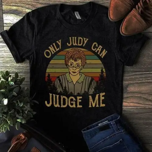 Only Judy Can Judge Me Retro Vintage Sunset Black Tshirt Men M 3Xl |