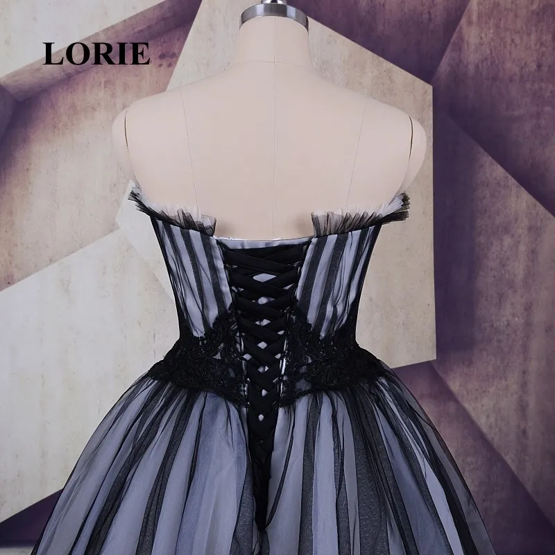 LORIE 2020 низкие/высокие вечерние платья со шнуровкой сзади мягкое Тюлевое Черное
