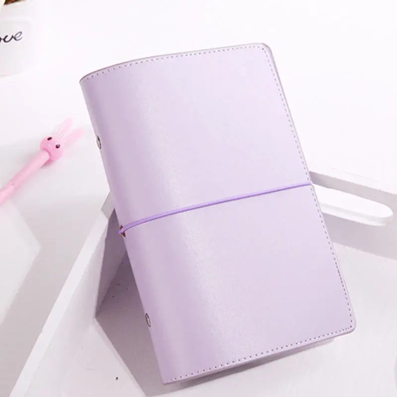 purple Yiwi A6 милый блокнот Kawaii мультяшный милый дневник планировщик блокнот для детей подарок корейский Канцтовары три обложки - Цвет: purple