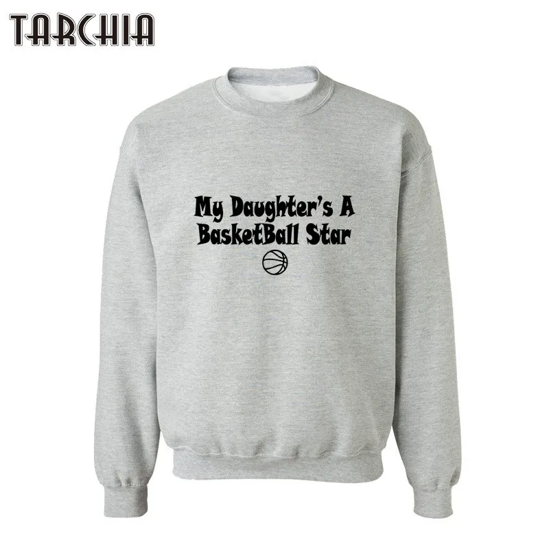 Толстовка TARCHIA мужская с капюшоном свитшот принтом баскетбола и звезд для дочки