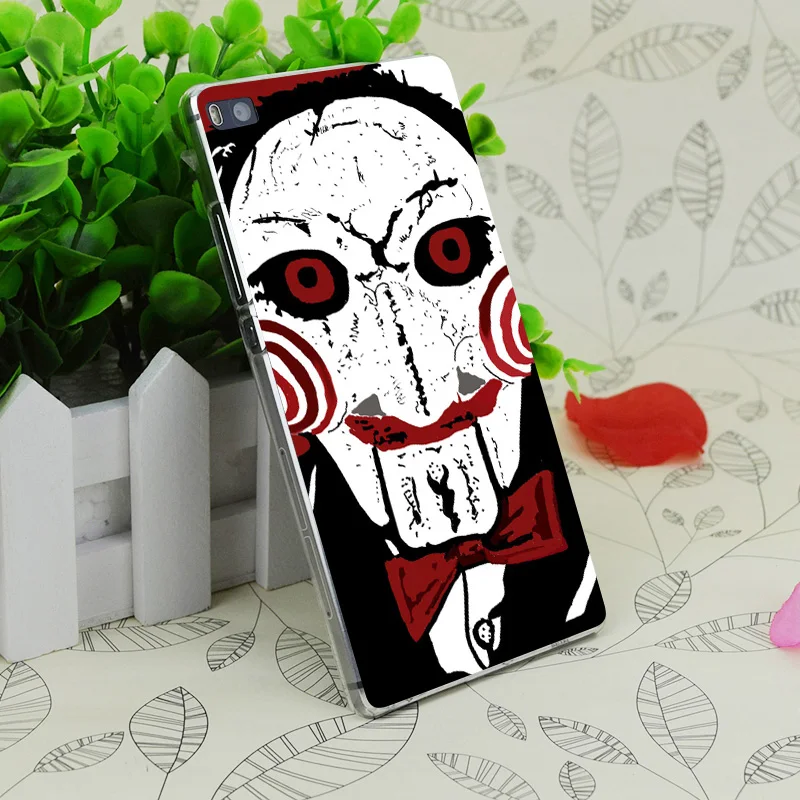 C3313 Заказная пила Маска Человек Прозрачный Жесткий Тонкий чехол для huawei P 6 7 8 9 Lite