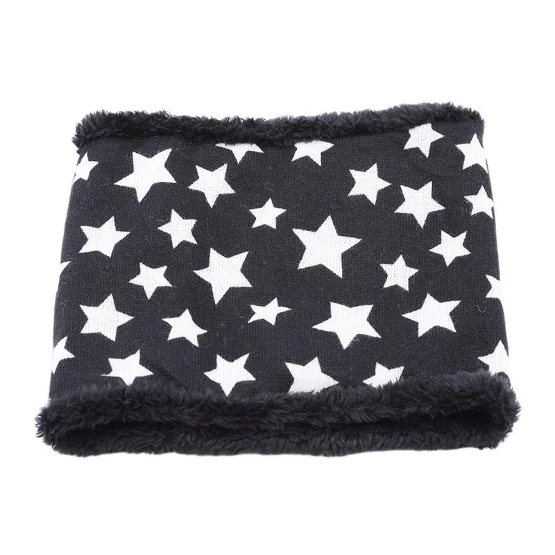 Autumn Winter Children Scarf Five Stars Print Baby Boys And Girls Cotton Kids Dot Ring Loop Scarves | Детская одежда и обувь
