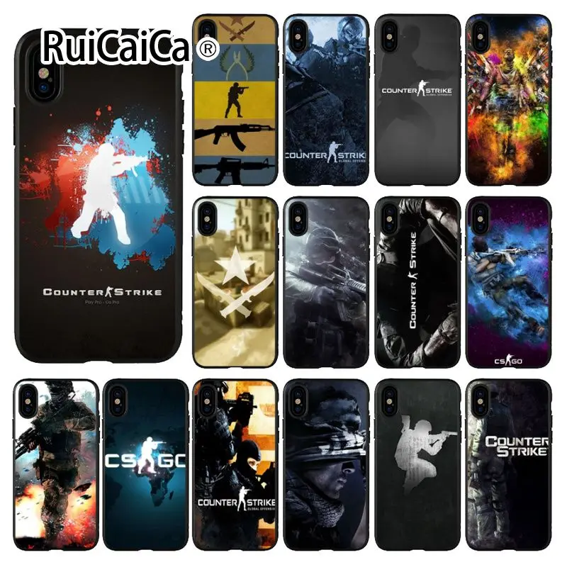 Ruicaica Game CS GO черный ТПУ Мягкий силиконовый чехол для телефона iPhone X XS MAX 6 6s 7 7plus 8 8Plus 5