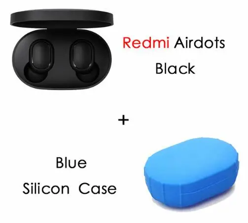 Новейший Xiaomi Redmi Airdots TWS стерео Bluetooth 5,0 наушники-вкладыши ANC и микрофон hands-free наушники AI управление - Цвет: n sky blue case