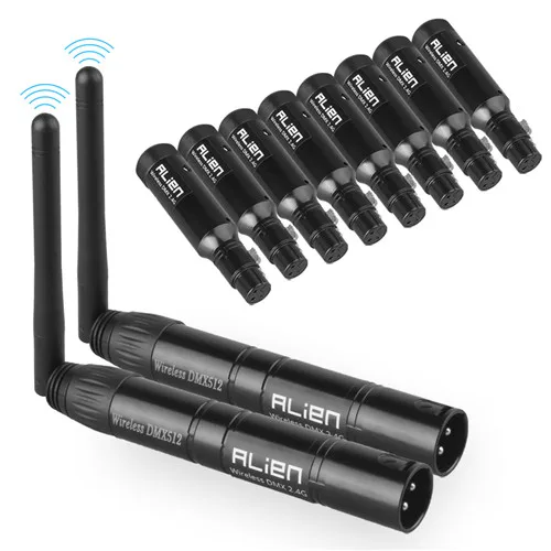 2T8R ALIEN Recharge 2,4G ISM беспроводной DMX 512 Dfi контроллер приемник XLR передатчик для дискотеки DJ вечерние панели для DMX сценический светильник - Цвет: 2T8R