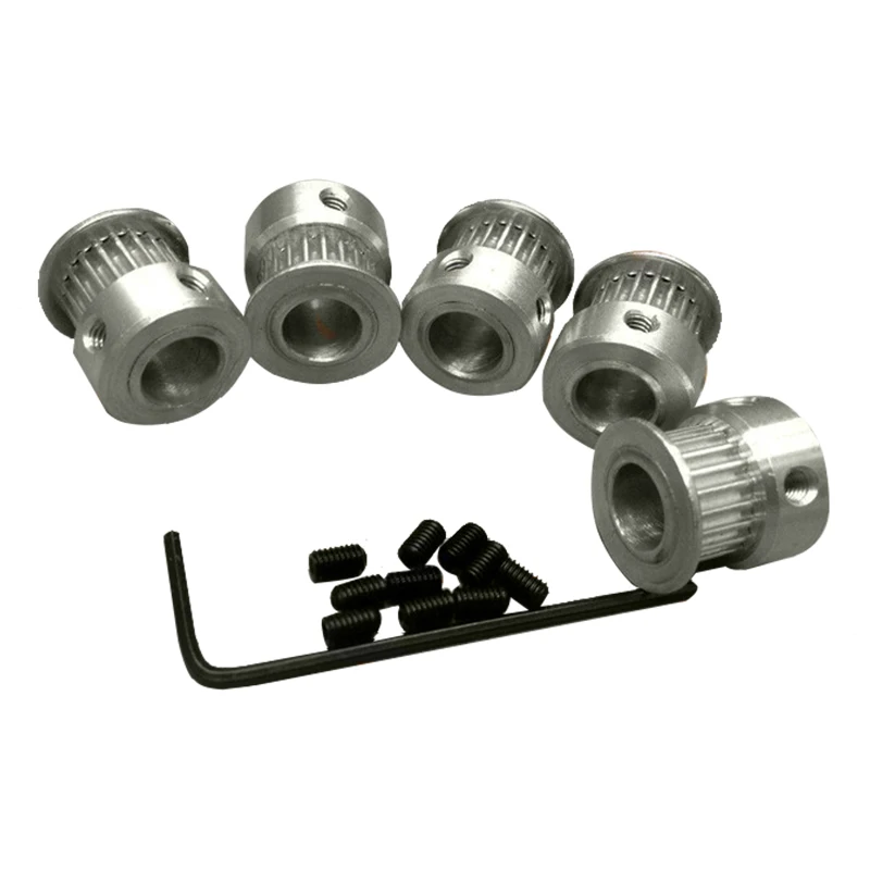 

10 шт. Бесплатная доставка GT2 alumium шкив синхронизации 36 зубцов диаметр глинозема 8 мм подходит для GT2 Ширина ремня 6 мм для CNC 3D принтера