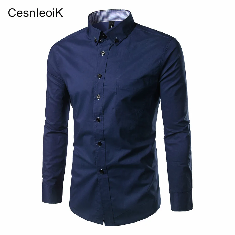 Новая коллекция модных осенних свитеров Для мужчин одежда Slim Fit Для мужчин рубашка с длинными рукавами Для мужчин клетчатая хлопковая Повседневное Для мужчин рубашка социальных размера плюс