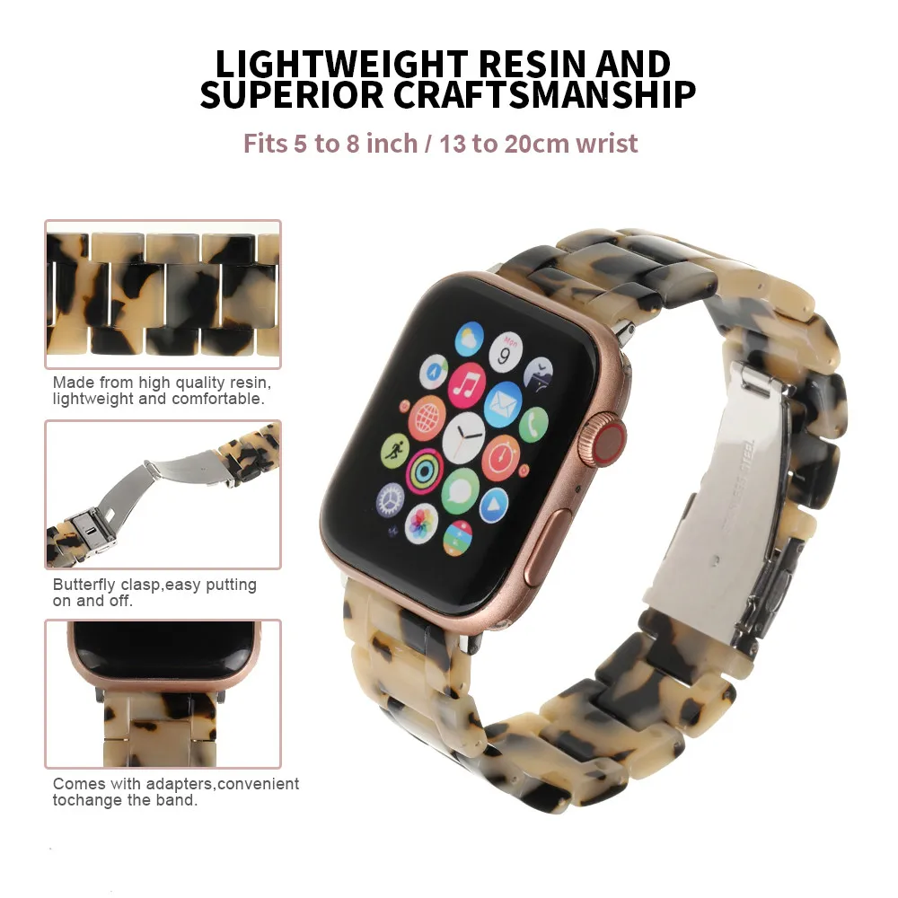 Ремешок резиновый для Apple Watch 4 3 Band 44 мм 38 iWatch 42 40 браслет с пряжкой из нержавеющей