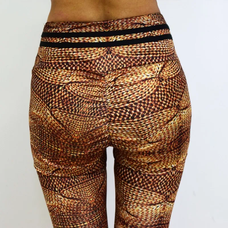 Новинка! Женские леггинсы с высокой талией на шнуровке принтом дерева и лая