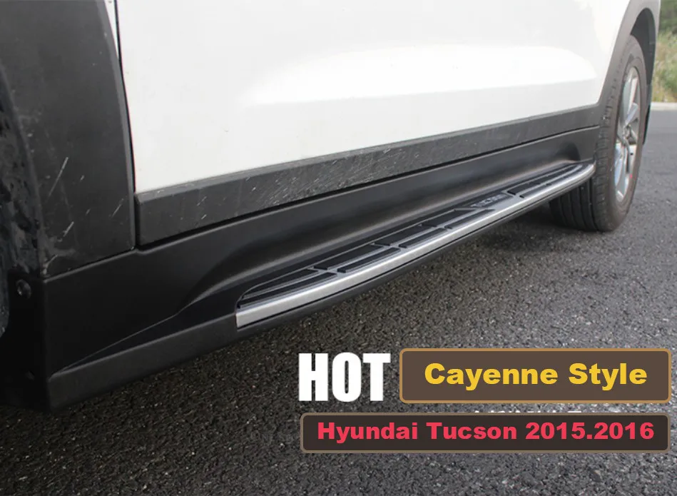Для hyundai Tucson. автомобильные ходовые доски авто боковые шаг бар педали Высокое качество бренд Cayenne стиль Nerf бары