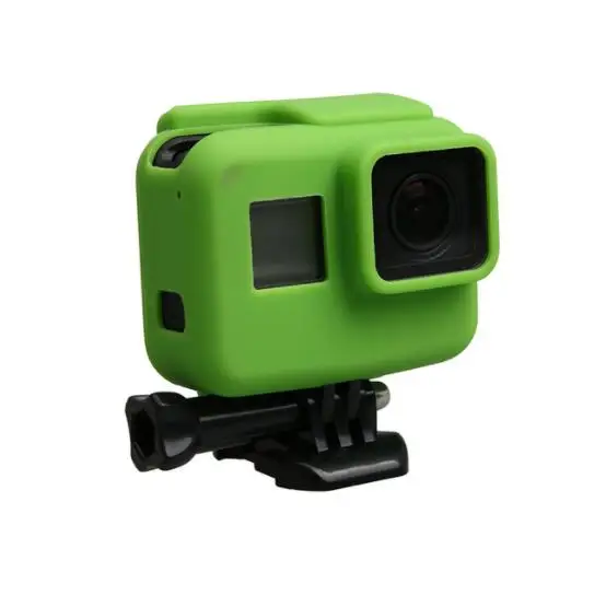 Green Мягкий силиконовый защитный чехол бампер для GoPro Hero 5 6 7 Hero5 Hero6 Hero7 черный корпус камеры рамка - Цвет: Green