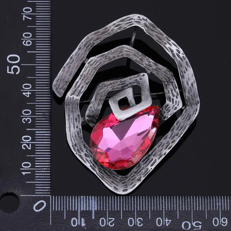 Высокое качество брошь с кристаллами модная Геометрическая открытая винтажная