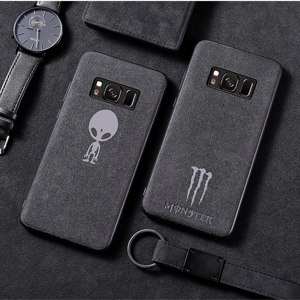 Eqvvol Luxury Alcantara Fur Phone Case For Samsung S9 S8 Plus Note 8 9 Car Leather Cover Galaxy S7 Edge Ultra thin Cases |