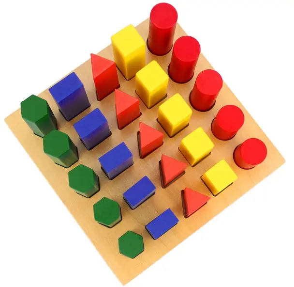 Классические Деревянные игрушки montessori цилиндр планка с петлями дерево обучения