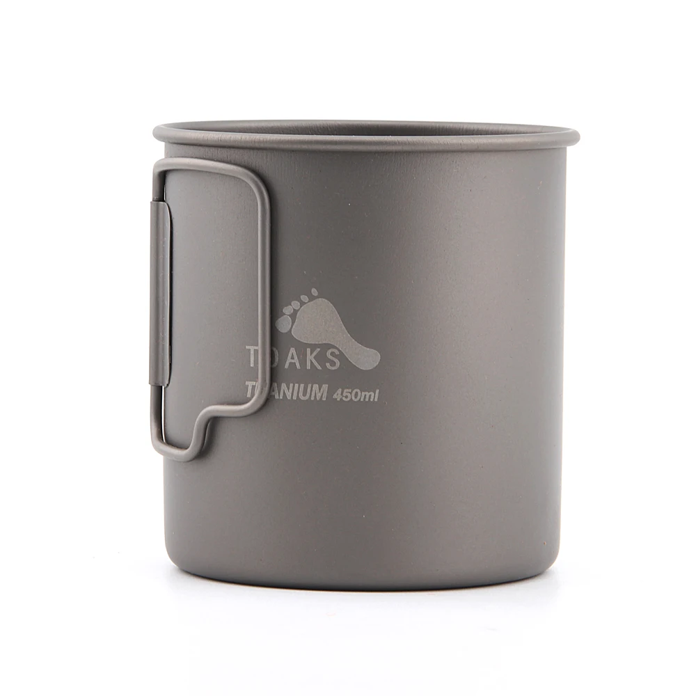 TOAKS CUP 450 Сверхлегкая уличная посуда титановая кружка Складная для воды с