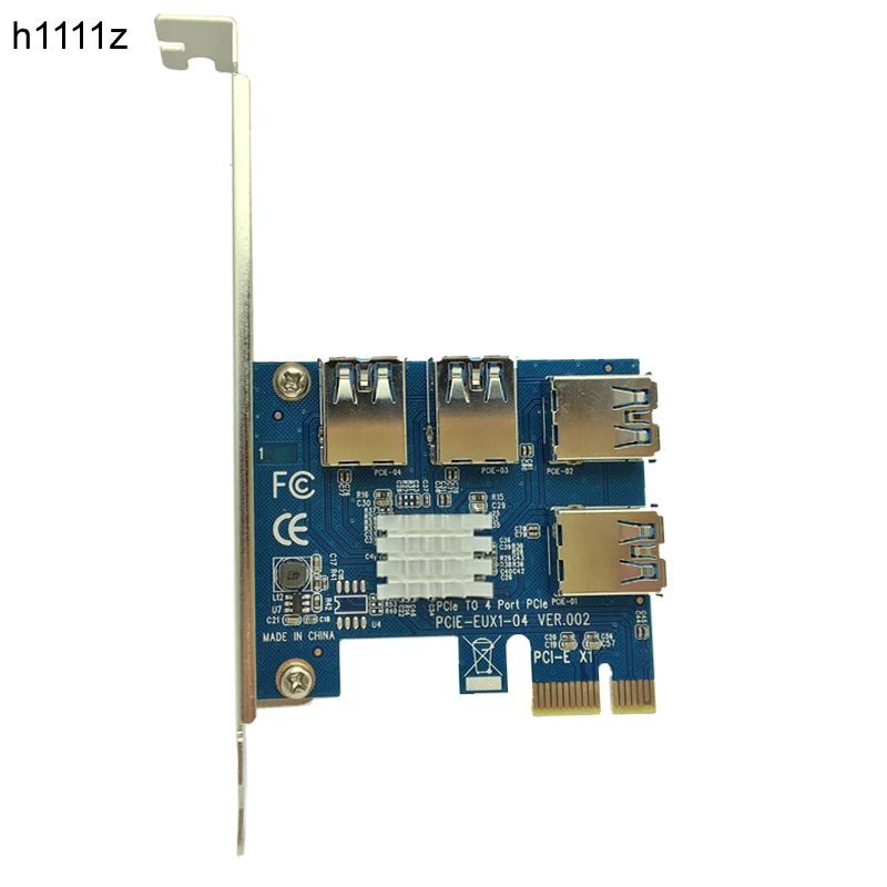 4 слота PCI E 1 до Express 16X слот внешний PCIE Riser Card адаптер USB 3 0 конвертер для BTC шахтер