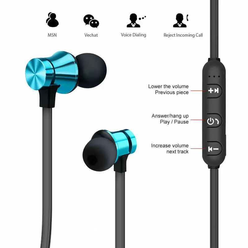 XT-11 магнитные Bluetooth наушники V4.2 стерео спортивные водонепроницаемые