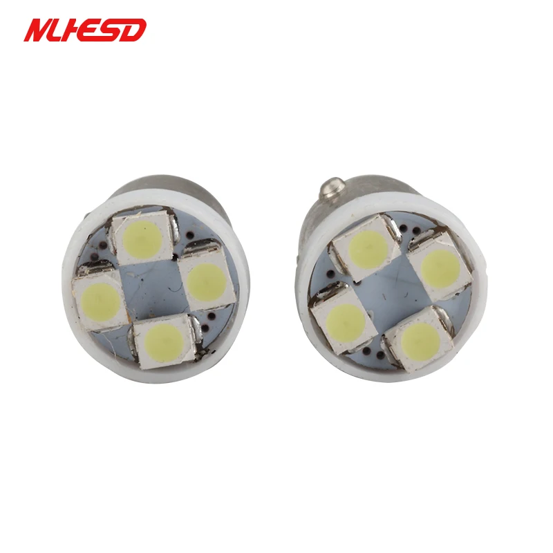 100 шт. высокое качество BA9S T4W 4SMD 1210 Автомобильный светодиодный Клин Лампы для
