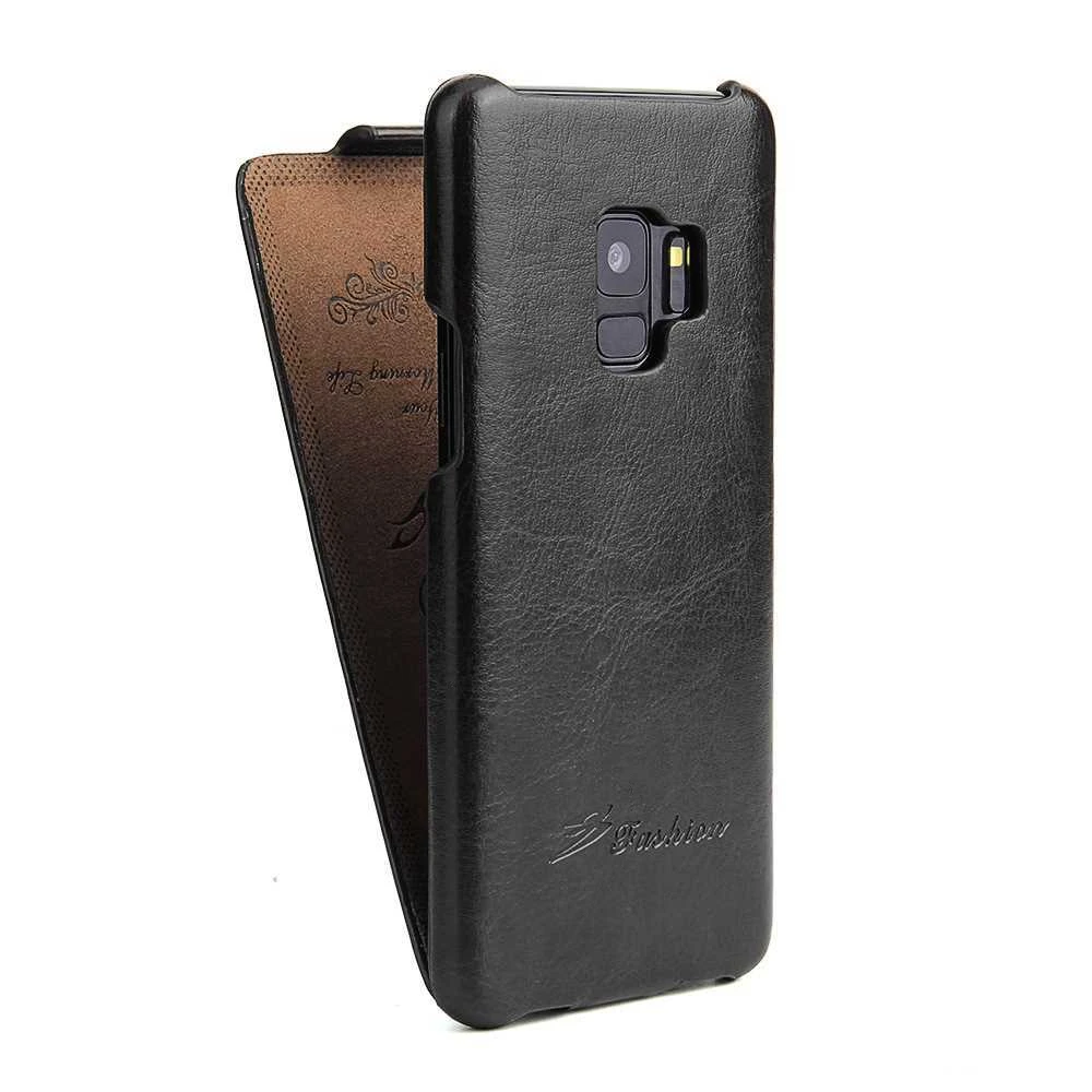 Горячая фиксированная Смешанная кожа Чехол вверх вниз чехол для samsung Galaxy Note 9 8 S9 S10 Plus S8 S7 edge черный Note9 Note8 S7edge S9+ S8