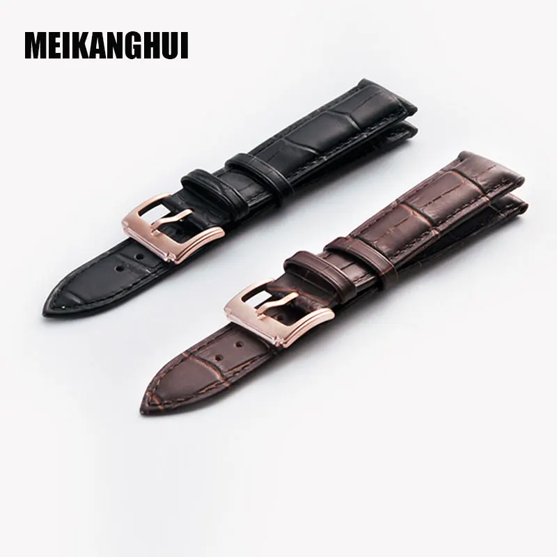 Ремешок MEIKANGHUI для часов Tissot T035 Series черный коричневый ремешок из натуральной кожи
