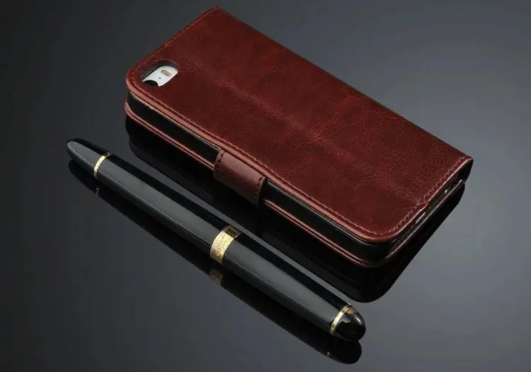 2017 New arrival! With Stand Holder Luxury flip leather Wallet Case For iPhone 5 +Card Slot Free shipping with gift | Мобильные