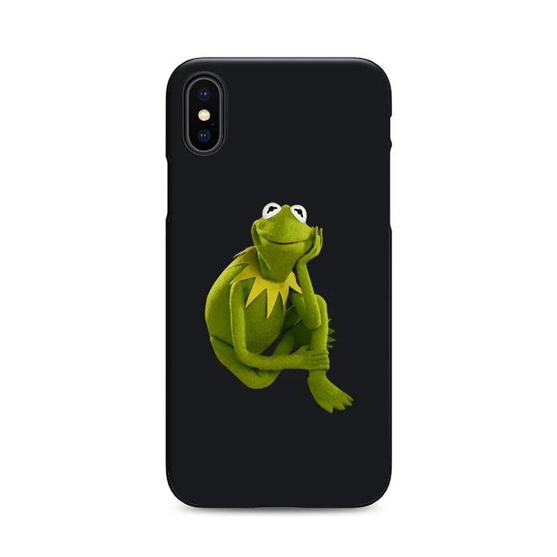 Черный чехол для телефона kermit с изображением лягушки для iPhone X, XR, XS, MAX, 6, 7, 8 plus, 5, 5S, 6s, se, для Apple 10, лучший дизайн, корпус