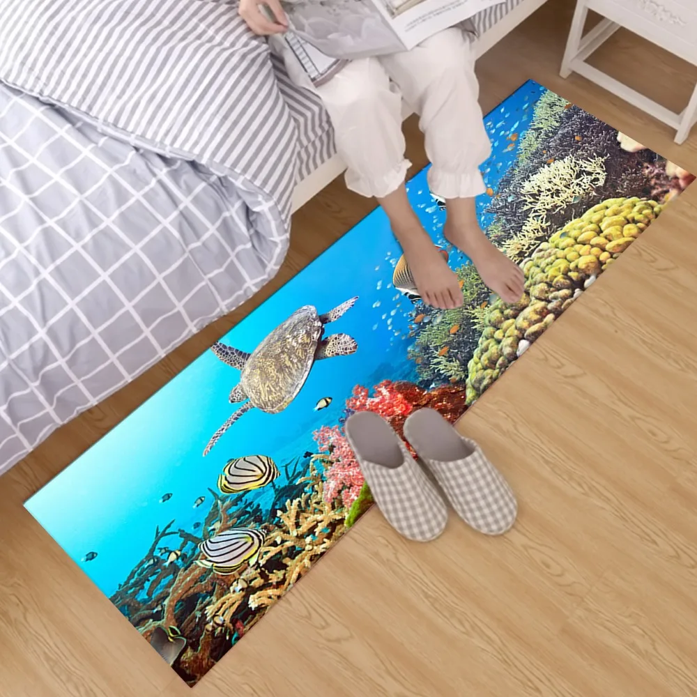 Butterflyfish & Turtle Rugs и подводные ковры для детей Детская домашняя подушка гостиной
