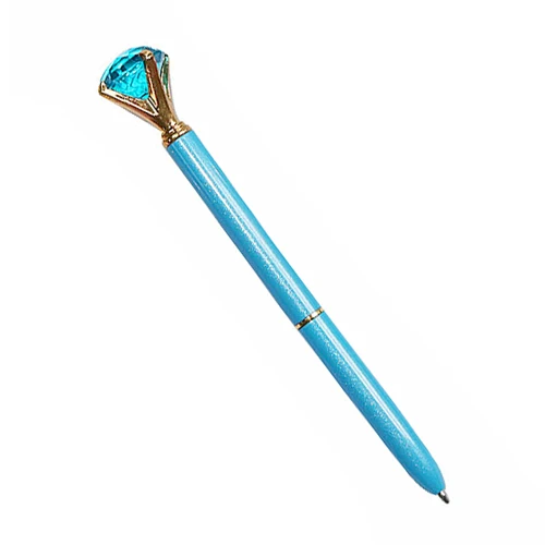 Sky blue 22 Стиля Металлическая Алмазная Хрустальная шариковая ручка черный/синий заправки 0,7 мм студенческие принадлежности письма канцелярские принадлежности - Цвет: Sky blue