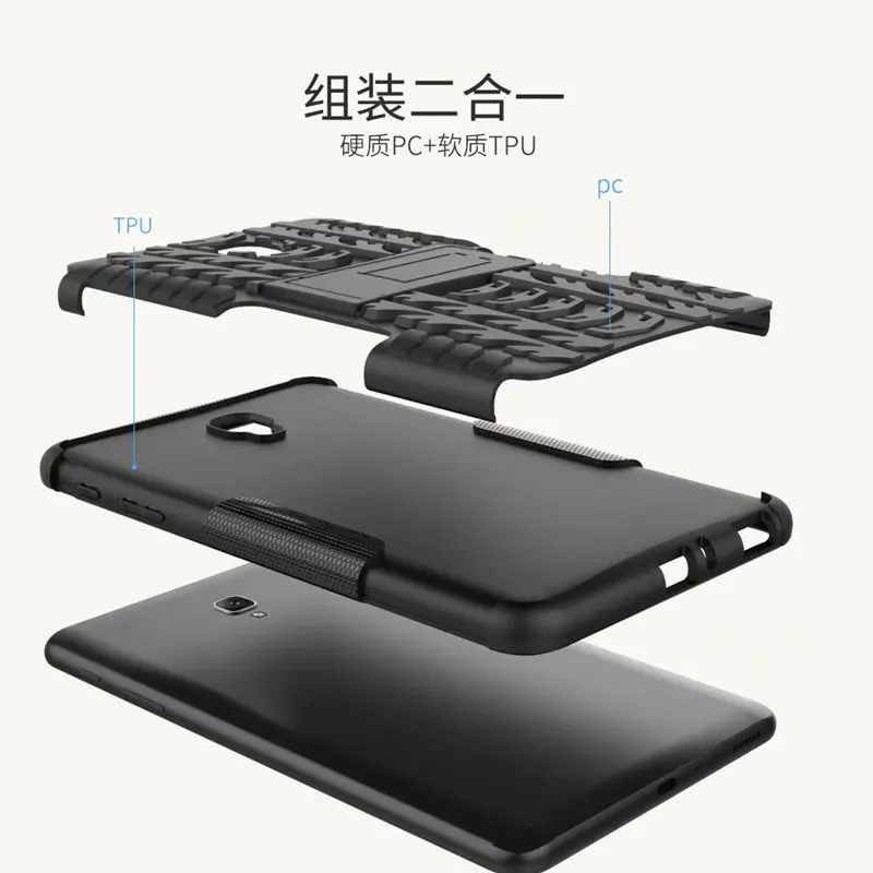 Для Samsung Galaxy Tab A 9. 0 T380 T385 SM 8 &quotчехол для планшета Силиконовый ТПУ + ПК Kickstand двойная