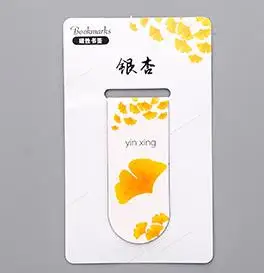 Simple Maple leaves Magnetic Bookmarks Books Marker of Page Student Stationery School Office Supply Gift Stationery - Цвет: 3