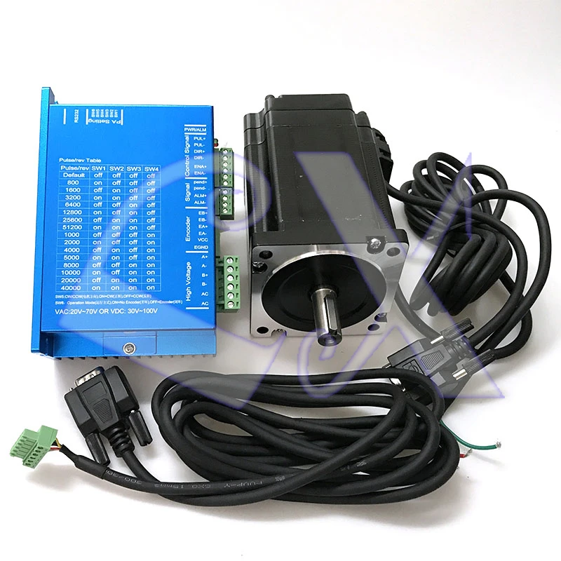 Комплект 2 фазных Драйвер шагового двигателя 86 Hybird 86HB250 118B двигатель 1000 нм + HB860H с