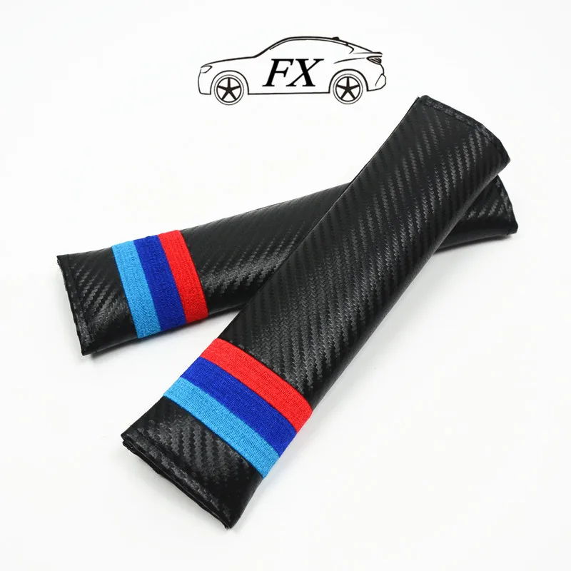2 шт./лот Тюнинг автомобилей углеродного волокна накладка на ремень безопасности