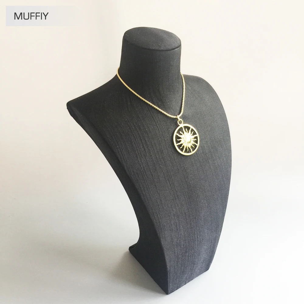 Золотое солнце кулон Европа Стиль необходимые вещи ювелирные изделия 2017 подарок