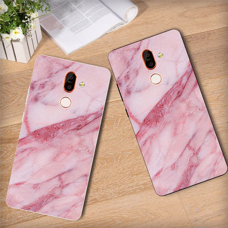 Mobile Phone Protector for Nokia 7 Plus TA-1046 Transparent TPU Case plus Fashion Printing Flexible Silicone Cover |
