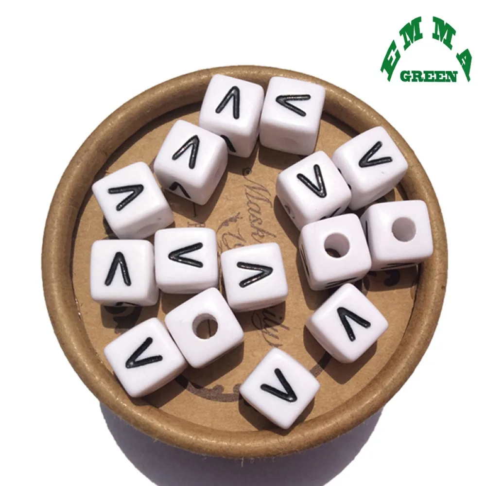 Бисер для изготовления ювелирных изделий бисер с буквами 10 мм 550 шт. A Z алфавитом