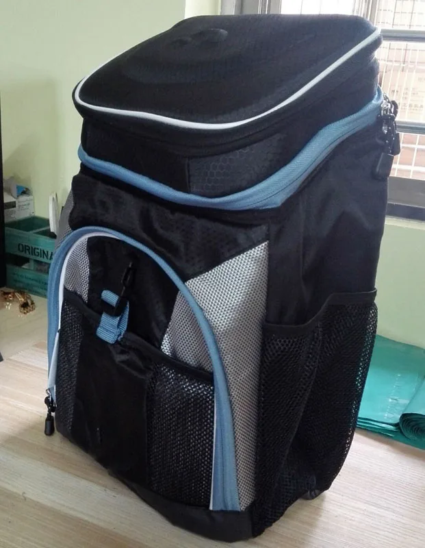 with top bag black Оксфорд качество рюкзак для пикника охладитель сумки теплоизоляционные сумки для еды CU52 - Цвет: with top bag black