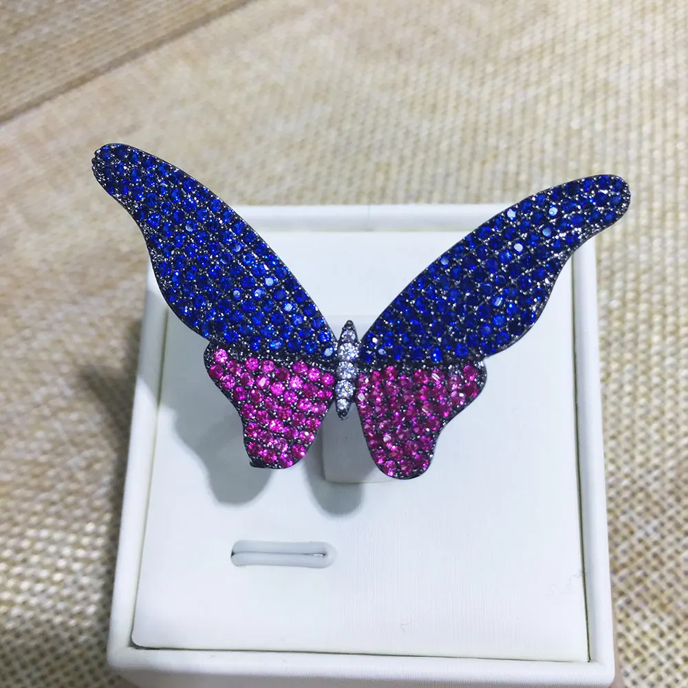 GODKI регулируемое кольцо с бабочкой для помолвки новое поступление|adjustable fashion