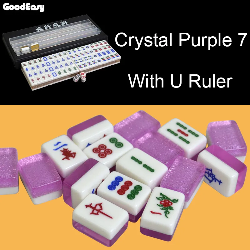 Hot Sell High Quality Traveling Mini Melamine Mahjong Set with Foldable Table U Ruler Funny Family Board Game | Спорт и развлечения