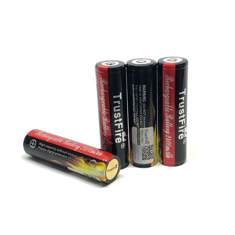 10pcs/lot TrustFire Protected 18650 3.7V 2400mAh Camera Torch Flashlight Rechargeable Battery Lithium Batteries wtih PCB