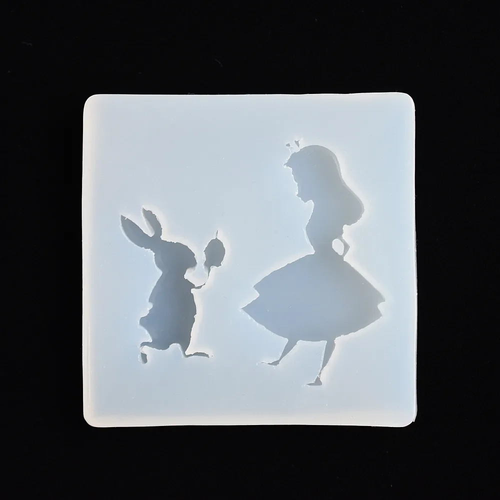 

Silicone Mold girl and rabbit charms pendant Resin Silicone Mould DIY handmade Jewelry Making epoxy resin molds