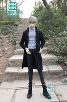 bjd doll clothes for 60 70cm bjd uncle woolen coat black gray