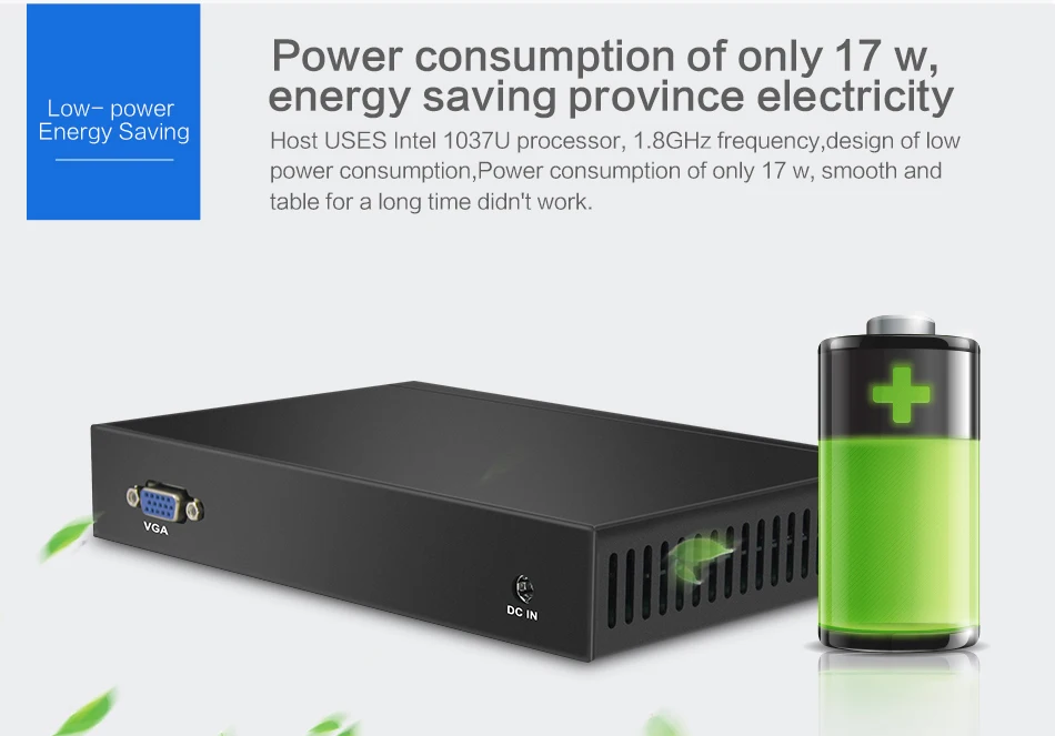Мини ПК 6 Gigabit Ethernet LAN Celeron 1037U pfSense маршрутизатор брандмауэр мини настольный компьютер Windows промышленный ПК