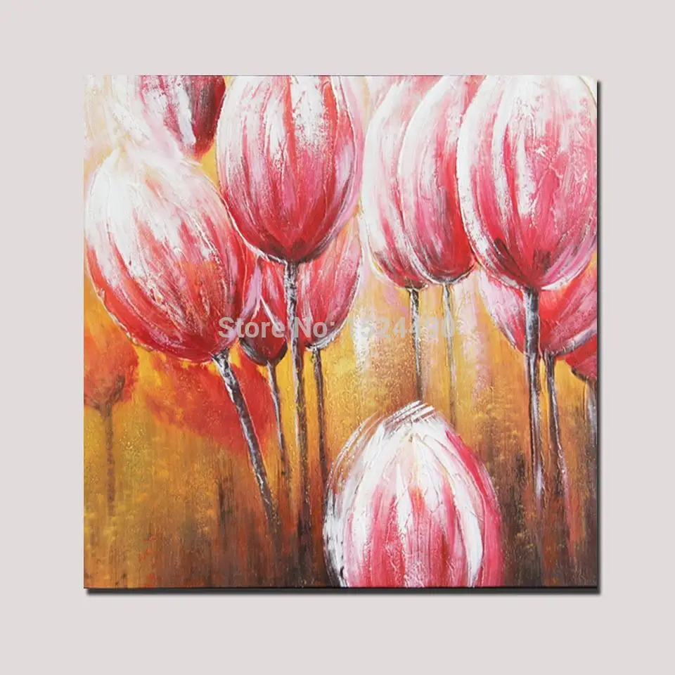 Картина маслом на холсте Красные тюльпаны цветы|oil painting|paintings on canvasoil painting canvas |