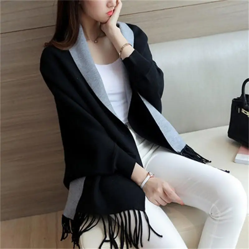 Модный женский свитер кардиган Новая женская Корейская версия вязаного жакета с