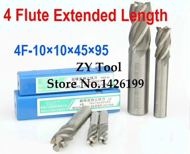 

5pcs /set 10.0mm 4 Flute HSS & Extended Aluminium End Mill Cutter CNC Bit Milling Machinery tools Cutting tools.Lathe Tool