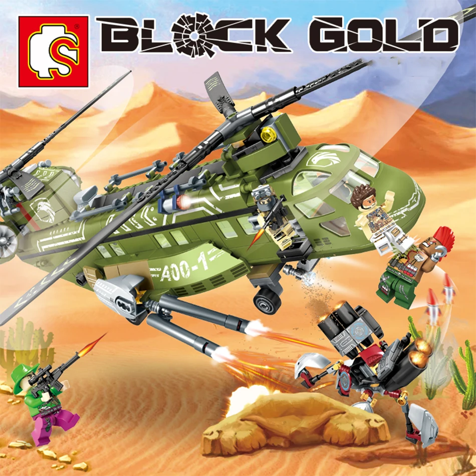 506 шт. Sembo блок Черное золото военные серии строительные блоки Совместимые Legoed