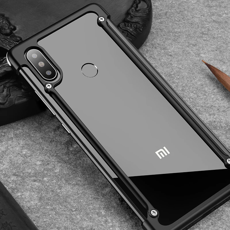 Роскошный чехол OATSBASF для xiaomi mi 8 металлический защитный подушка безопасности SE