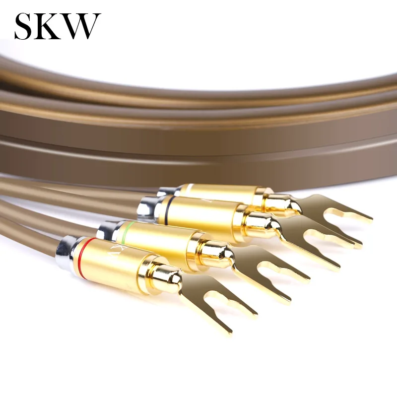 SKW Bi Amping (4/4) кабель громкоговорителя 6N OCC Audiophile Hi Fi аудио динамика вилка типа банан
